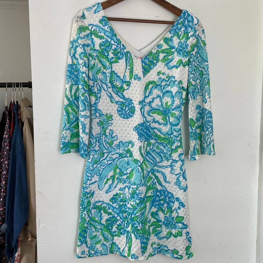 Lilly Pulitzer Alden Crochet Shift Dress Size XS